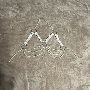 Dolls Kill White Pearl Harness